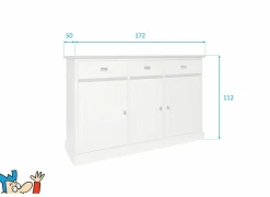 Dressoir 172cm - decor - lariks & bruine eik