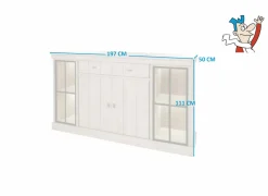 Dressoir 197cm - decor - natuurlijke olm