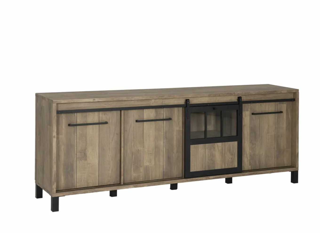 Dressoir 238cm - decor - old teak & matt black