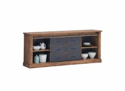 Dressoir Elon 221cm - decor - acacia & zwart