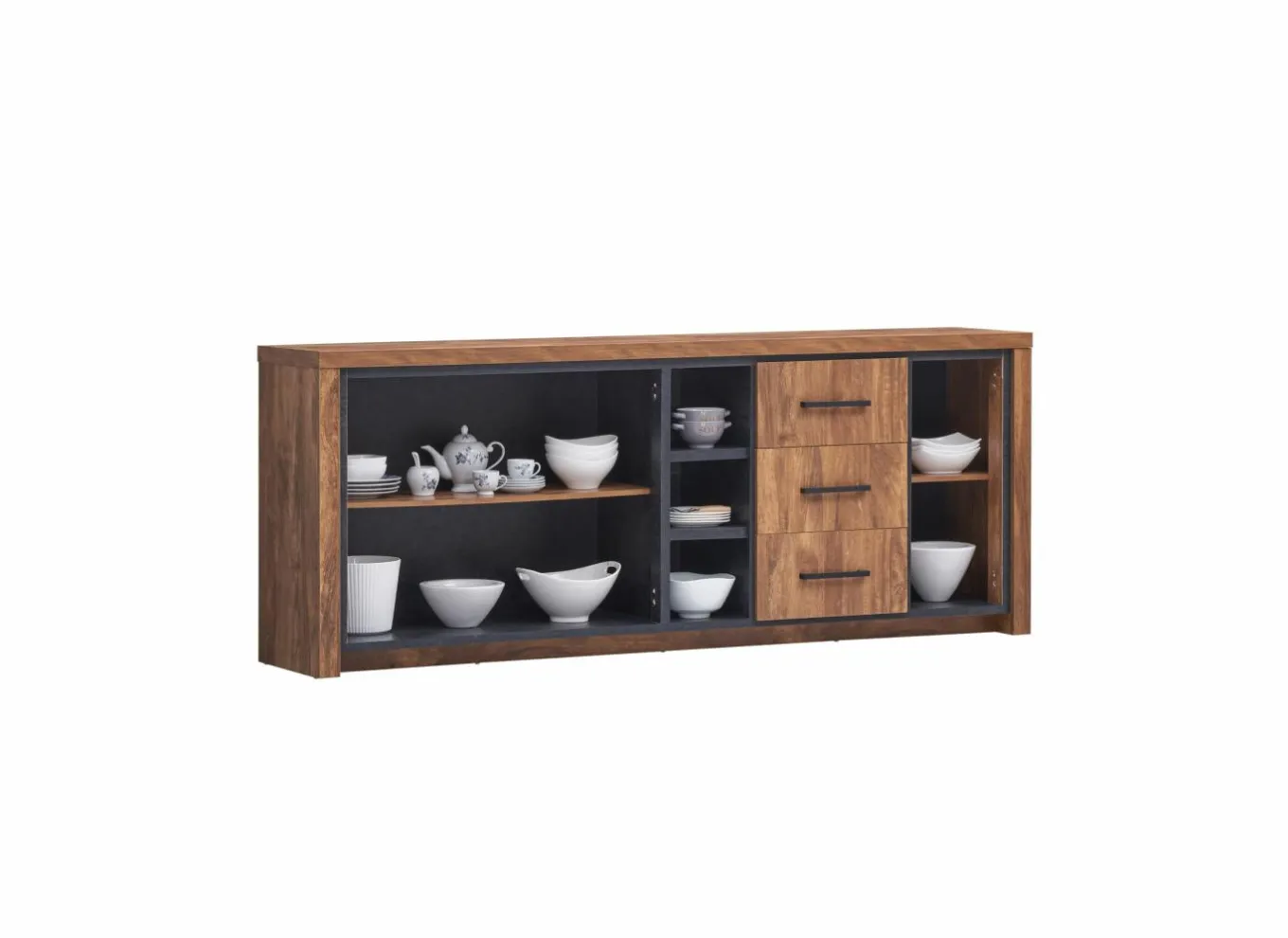 Dressoir Ensor 230cm - decor - acacia & black concrete