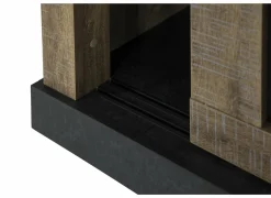 Dressoir Etienne 221cm - decor - industriële eik & zwart