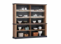 Dressoir Etienne 221cm - decor - industriële eik & zwart