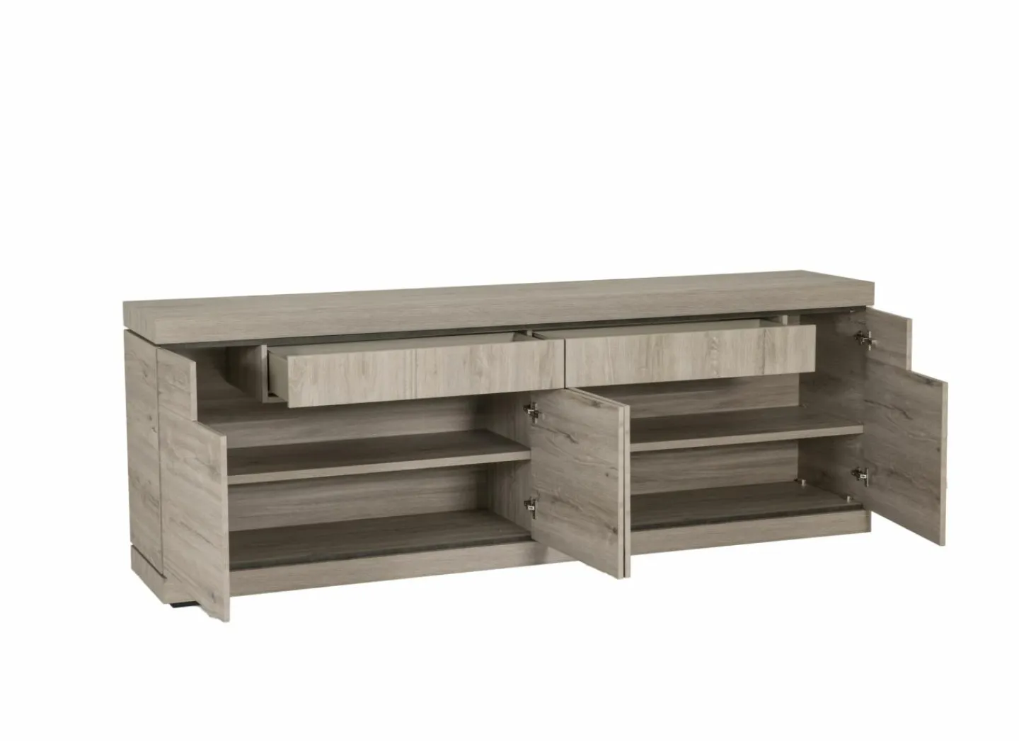 Dressoir Etna 250cm - decor - millenium eik & lichtgrijs