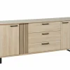 Dressoir Faro 216cm - melamine - zand eik