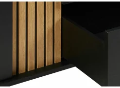 Dressoir Faro 216cm - melamine - structuur zwart