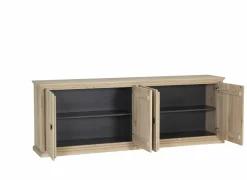 Dressoir Grimaldi 240cm - eik massief & decor - naturel