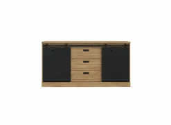 Dressoir Kaszimiro 173cm - decor - waterford eik & zwart