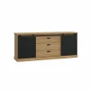 Dressoir Kaszimiro 213cm - decor - waterford eik & zwart