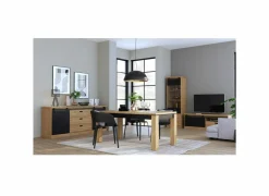 Dressoir Kaszimiro 213cm - decor - waterford eik & zwart