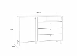 Dressoir Killarney 138cm - decor - mauvela oak & sand