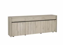 Dressoir Lucca 248cm - decor - millenium eik & lichtgrijs
