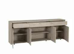 Dressoir Lucca 248cm - decor - millenium eik & lichtgrijs
