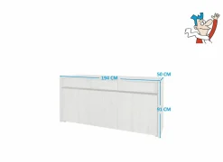 Dressoir Lucca 194cm - decor - millenium eik & lichtgrijs