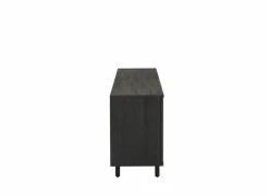 Dressoir Mauri 240cm - eik massief & decor - zwart