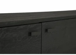 Dressoir Mauri 240cm - eik massief & decor - zwart
