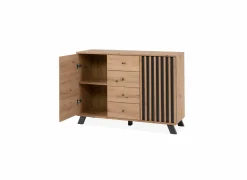 Dressoir Medan 118cm - melamine - artisanale eik