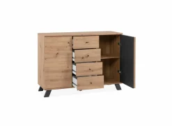 Dressoir Medan 118cm - melamine - artisanale eik