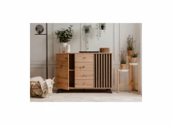 Dressoir Medan 118cm - melamine - artisanale eik