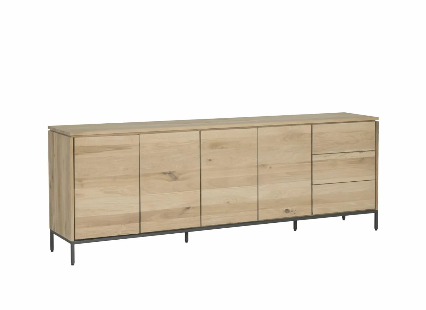 Dressoir Nomade 240cm - eik massief & decor - naturel