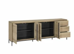 Dressoir Nomade 240cm - eik massief & decor - naturel