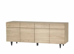 Dressoir Palacio 225cm - eik massief & decor- naturel