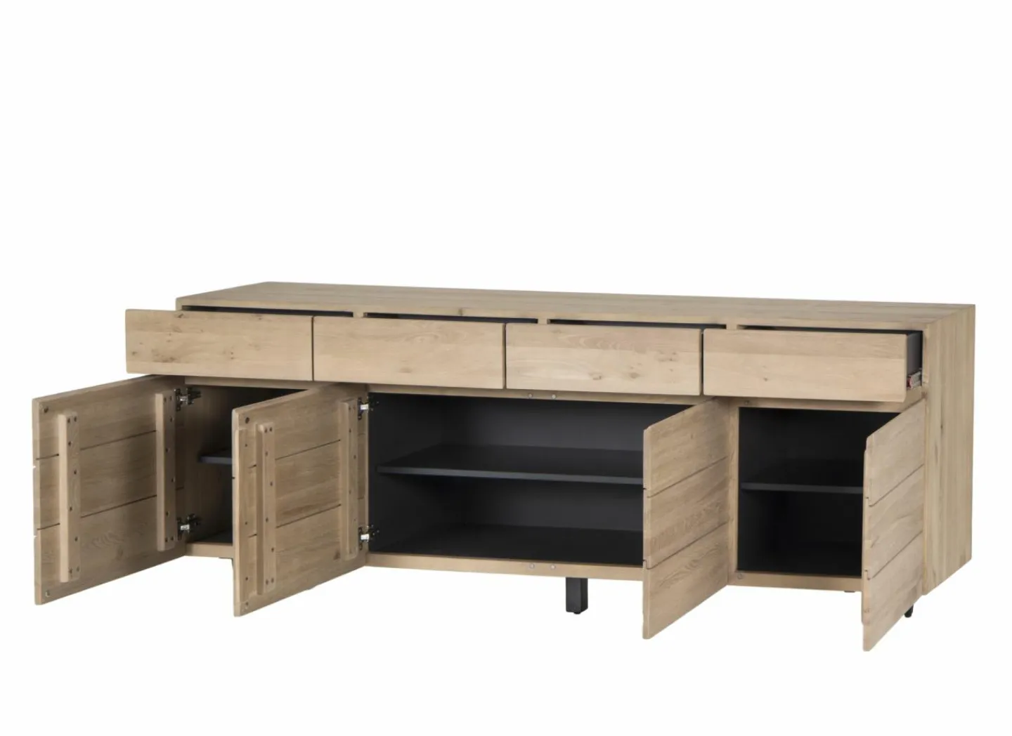 Dressoir Palacio 225cm - eik massief & decor- naturel