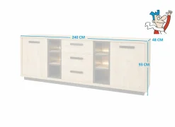 Dressoir Percy 240cm - decor - castella eik