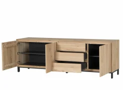 Dressoir Polar 250cm - eik massief  & decor - naturel