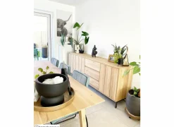 Dressoir Polar 250cm - eik massief  & decor - naturel