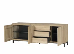 Dressoir Polar 225cm - eik massief & decor - naturel