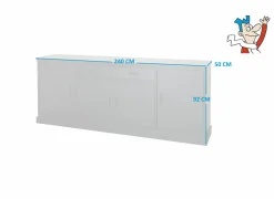 Dressoir Raphael 240cm - melamine - NOX