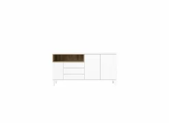 Dressoir Roomers 176cm - spaanplaat - witte eik