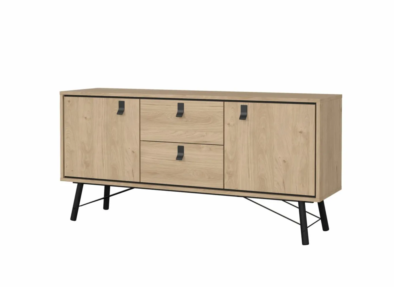 Dressoir Ry 151cm - decor - bruin & zwart