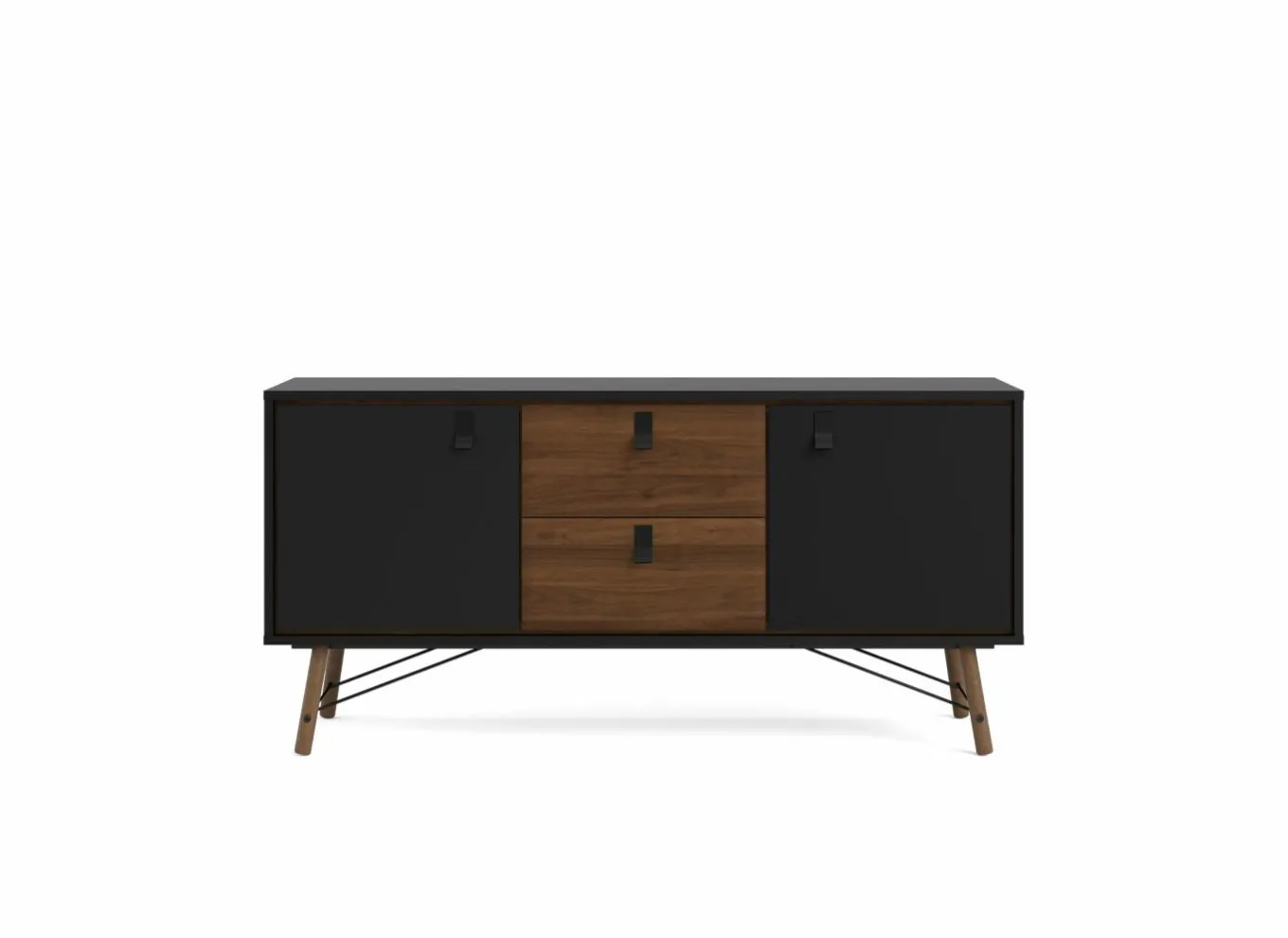 Dressoir Ry 151cm - decor - matzwart & okkernoot