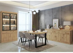 Dressoir Valencia 225cm - melamine - lichte eik