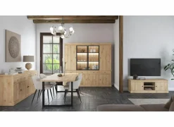 Dressoir Valencia 225cm - melamine - lichte eik