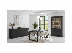 Dressoir Valencia 225cm - melamine - zwarte eik