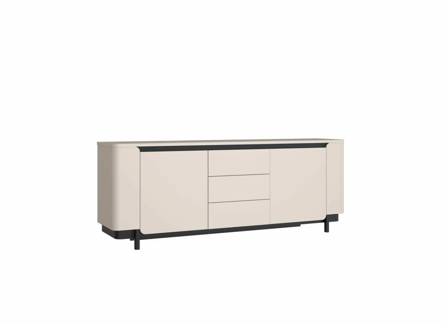 Dressoir Vodol 205cm - decor - zand & zwart