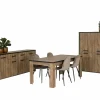 Eetkamer Esther met 4 stoelen Charlton - tafel 180x90cm - dressoir 210cm - barkast 116cm