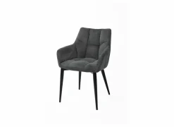 Fauteuil Conan 61x56x84cm - stof - donkergrijs