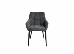 Fauteuil Conan 61x56x84cm - stof - donkergrijs