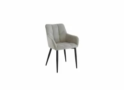 Fauteuil Conan 61x56x84cm - stof - lichtgrijs