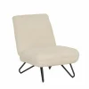 Fauteuil Guts 67,5x93x82cm - bouclé - ecru