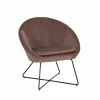 Fauteuil Juice 70x69x73,50cm - fluweel - oudroze