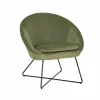 Fauteuil Juice 70x69x73,50cm - fluweel - groen