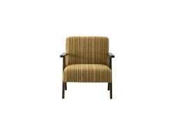 Fauteuil Malone 75x79x82cm - polyestervezel - oker/wit