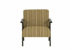Fauteuil Malone 75x79x82cm - polyestervezel - oker/wit