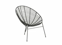 Fauteuil Selva 72x81x88cm - rotan - zwart