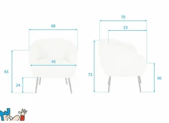 Fauteuil Teddy Bear 68x70x73cm - bouclé - groen